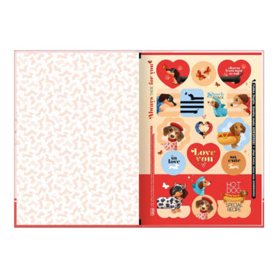Caderno 1/4 Pequeno Brochura Costurado Sem Mola Capa Dura 80 Folhas Brownie – Estampas Sortidas