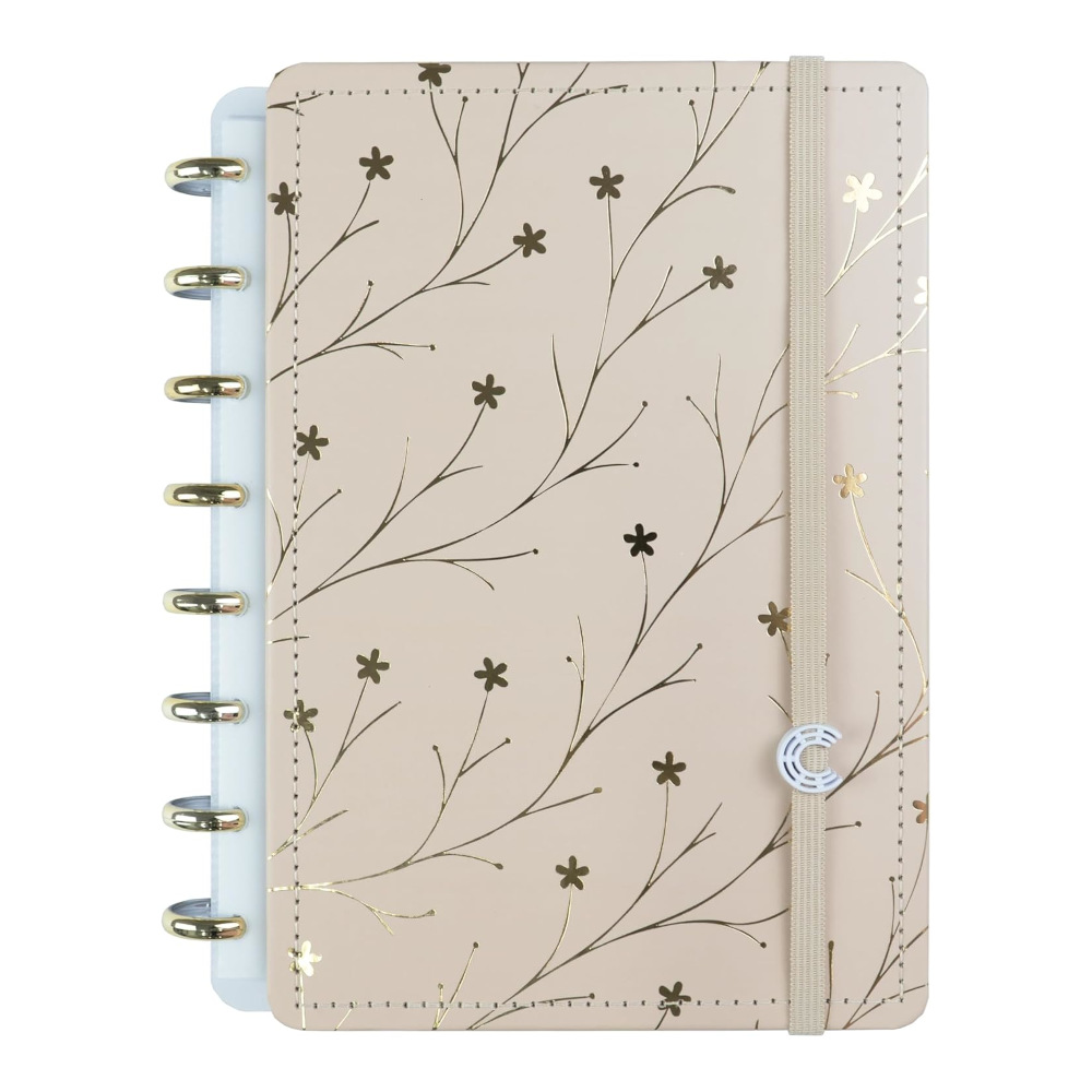 Caderno Inteligente 1/4 A5 Pequeno Espiral Com 80 Folhas - Miss Floral Caderno Inteligente 1/4 A5 Pequeno Espiral Com 80 Folhas - Miss Floral