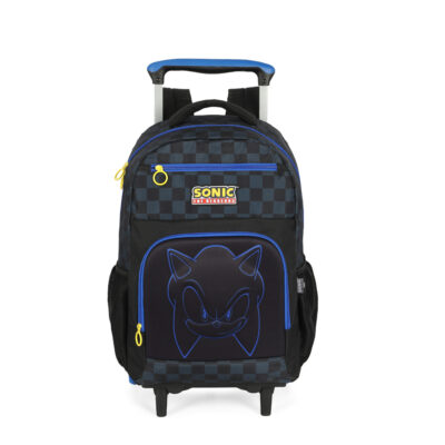 Mochila Com Rodinhas Sonic - Preto