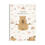 Caderno Brochura Costurado Sem Mola Colegial Médio Capa Dura 160 Folhas Capycuties - Estampas Sortid