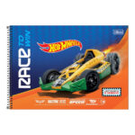 Caderno De Cartografia E Desenho Espiral 80 Folhas Hot Wheela - Estampas Sortidas