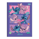 Caderno 1/4 Pequeno Brochura Costurado Sem Mola Capa Dura 80 Folhas Stitch - Estampas Sortidas