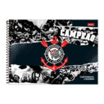 Caderno De Desenho/Cartografia Espiral 80 Folhas Corinthians - Estampas Sortidas Caderno De Desenho/Cartografia Espiral 80 Folhas Corinthians - Estampas Sortidas