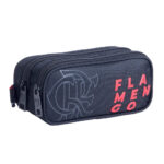 Estojo Duplo Esportivo Flamengo - Preto/Vermelho