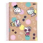 Caderno Espiral Universitário Grande Capa Dura 160 Folhas 10 Matérias Hello Kitty - Estampas Sortida Caderno Espiral Universitário Grande Capa Dura 160 Folhas 10 Matérias Hello Kitty - Estampas Sortida