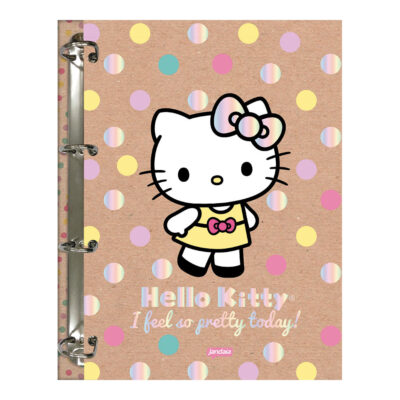 Fichário Caderno Argolado Colegial Com 4 Argolas - Hello Kitty Kraft