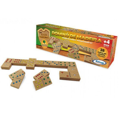 DominÓ De Madeira - Com 28 PeÇas