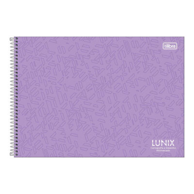 Caderno Desenho E Cartografia Milimetrado Espiral 60 Folhas Capa Dura Lunix - Estampas Diversas