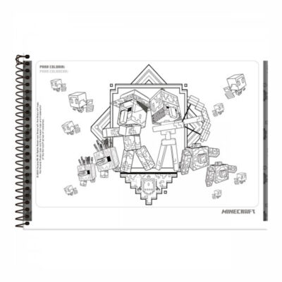 Caderno De Desenho Espiral 80 Folhas Minecraft