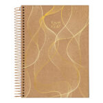 Caderno Espiral Universitário Grande Capa Dura 80 Folhas Kraft Gold - Estampas Sortidas