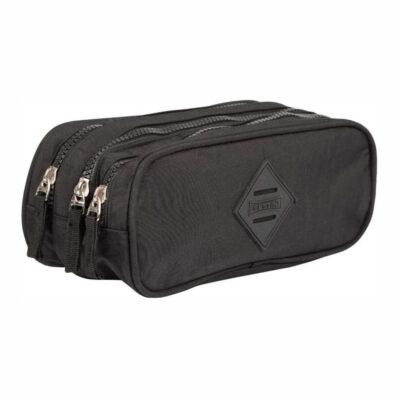 Estojo Crinkle Com 3 Divisórias – Preto