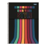 Caderno Espiral Universitário Grande Capa Dura 80 Folhas Empowerfull Be - Estampas Sortidas