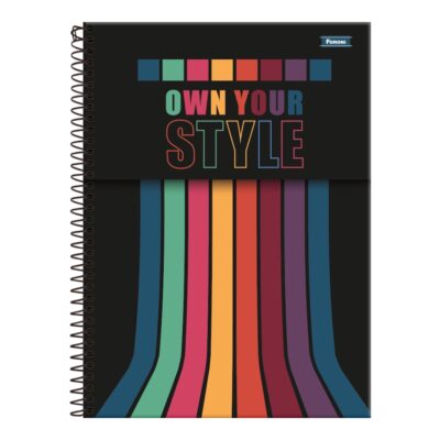 Caderno Espiral Universitário Grande Capa Dura 80 Folhas Empowerfull Be - Estampas Sortidas