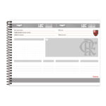 Caderno De Desenho/Cartografia Espiral 80 Folhas Flamengo - Estampas Diversas