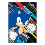 Caderno 1/4 Pequeno Brochura Costurado Sem Mola Capa Dura 80 Folhas Sonic - Estampas Sortidas