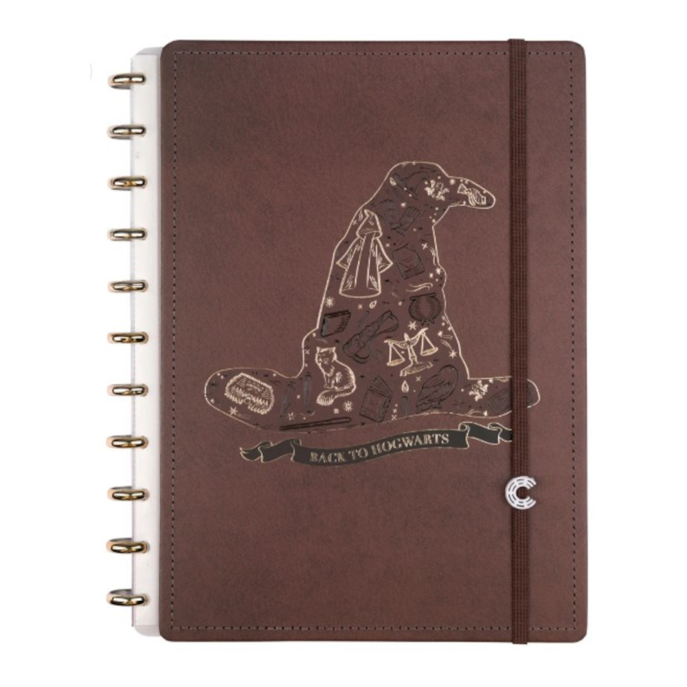 Caderno Inteligente 1/4 A5 Pequeno Espiral Com 80 Folhas - Harry Potter Chapéu Seletor - Marrom Caderno Inteligente 1/4 A5 Pequeno Espiral Com 80 Folhas - Harry Potter Chapéu Seletor - Marrom