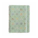 Caderno Espiral Universitário Grande Capa Dura 80 Folhas Pautado - Jardim Verde