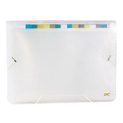 Pasta Sanfona  a4 Com 12 Divisorias 325x230mm - Transparente