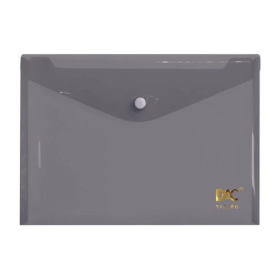 Envelope Plástico Com Botão 360x235mm - Fumê