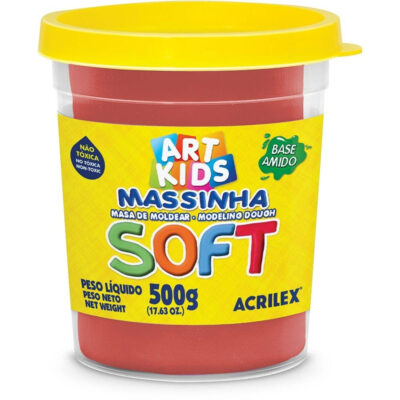 Massa De Modelar Soft 500g - Vermelho