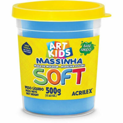 Massa De Modelar Soft 500g -  azul