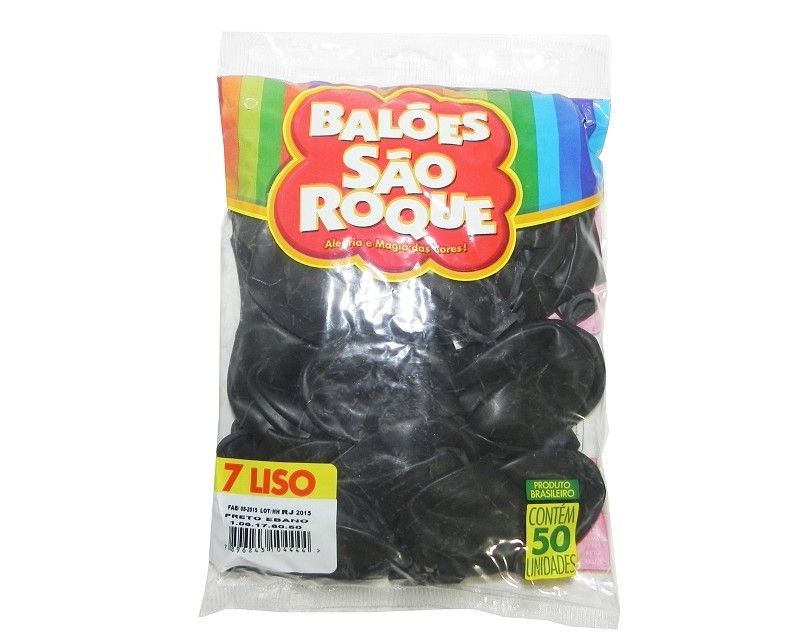 Balão Liso Imperial 7 - Preto Balão Liso Imperial 7 - Preto