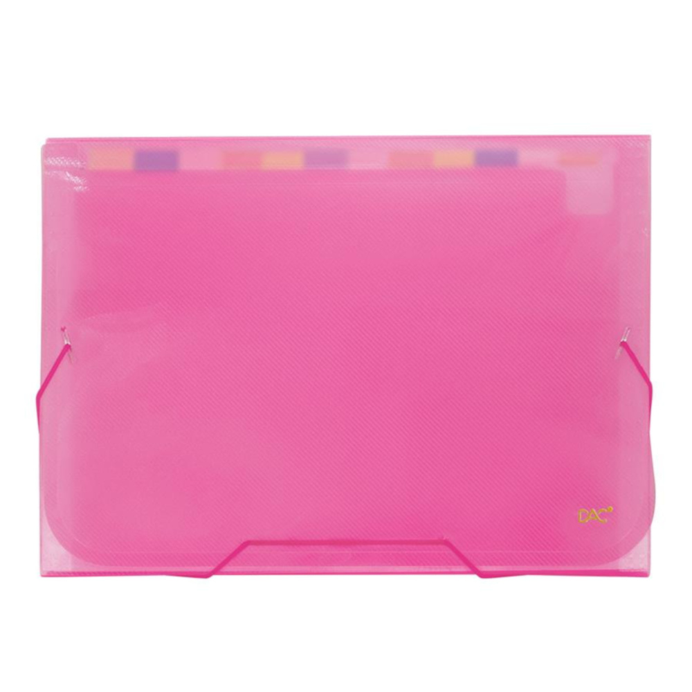 Pasta Sanfonada A4 Com 12 DivisÓrias Rosa 325x230mm - Rosa Pasta Sanfonada A4 Com 12 DivisÓrias Rosa 325x230mm - Rosa