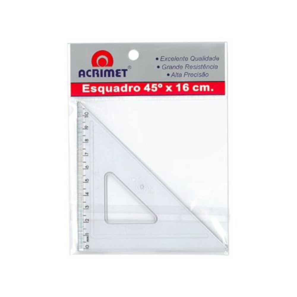 Esquadro 45 Graus 16cm Esquadro 45 Graus 16cm