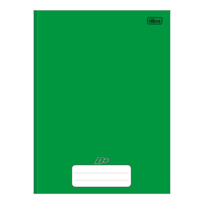 Caderno Brochura Costurado Sem Mola Universitário Grande Capa Dura 96 Folhas D+ : Verde