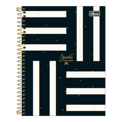 Caderno Espiral Colegial Médio Capa Dura 80 Folhas West Village – Estampas Sortidas