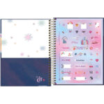 Caderno Espiral Colegial Médio Capa Dura 80 Folhas Capricho - Estampas Sortidas