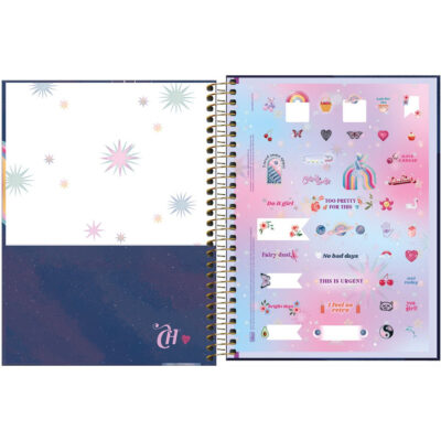 Caderno Espiral Colegial Médio Capa Dura 80 Folhas Capricho – Estampas Sortidas