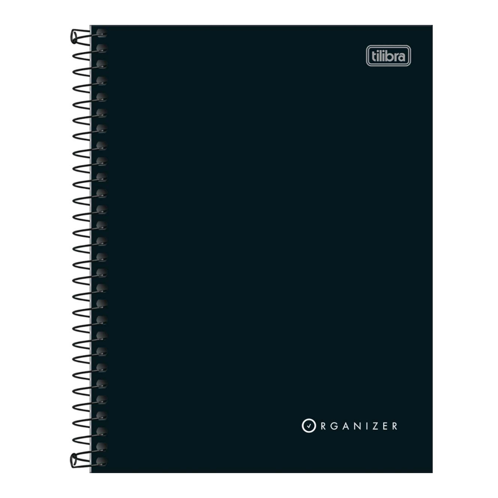 Caderno Espiral Colegial Médio Capa Dura 80 Folhas Executivo Organizer - Preto Caderno Espiral Colegial Médio Capa Dura 80 Folhas Executivo Organizer - Preto