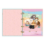 Fichário Caderno Argolado Colegial Com 4 Argolas - Purrfect Cats Fichário Caderno Argolado Colegial Com 4 Argolas - Purrfect Cats