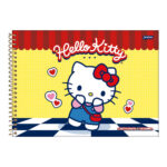 Caderno Desenho E Cartografia Espiral Hello Kitty - Estampas Sortidas