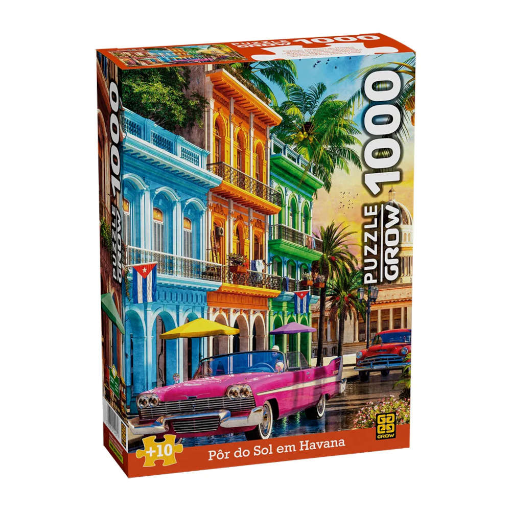 Quebra Cabeça Com 1000 Peças - Pôr Do Sol Em Havana Quebra Cabeça Com 1000 Peças - Pôr Do Sol Em Havana