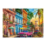 Quebra Cabeça Com 1000 Peças - Pôr Do Sol Em Havana Quebra Cabeça Com 1000 Peças - Pôr Do Sol Em Havana