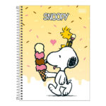 Caderno Espiral Universitário Grande Capa Dura 160 Folhas 10 Matérias Snoopy - Estampas Sortidas