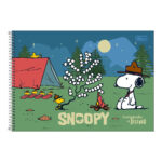 Caderno De Cartografia E Desenho Espiral 80 Folhas Snoopy - Estampas Sortidas