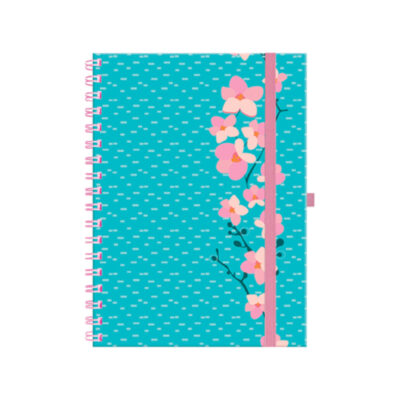Caderno Colegial Médio Capa Dura 80 Folhas - Sakura