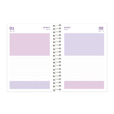 Agenda Espiral Flashy 2026 – Cores Sortidas