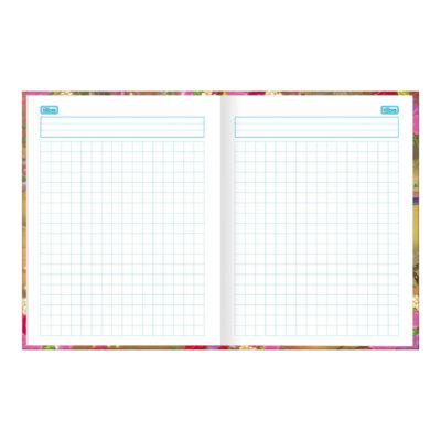 Caderno Brochura Costurado Sem Mola Universitário Grande Capa Dura 40 Folhas Quadriculado 1x1cm Prin