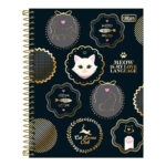 Caderno Espiral Colegial Médio Capa Dura 60 Folhas Purrfect Cats - Estampas Sortidas