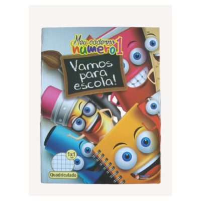 Caderno Capa Dura Quadriculado 40 Folhas