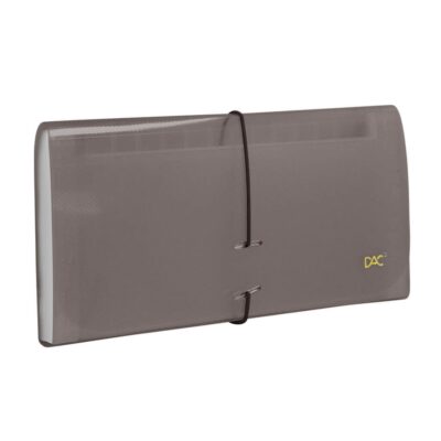 Pasta Sanfonada Porta Cheque Com 12 Divisões - Fumê