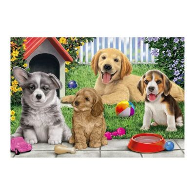 Quebra-Cabeça Com 30 Peças – Cachorros Fofinhos