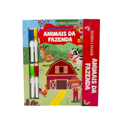 Escreva E Apague - Brincando Com Os Animais Da Fazenda