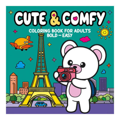 Cute & Comfy Coloring Book For Adults - Livro De Colorir Viagem