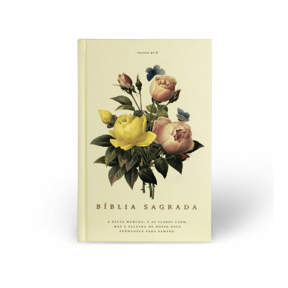 Bíblia Nvi, Tecido Sobre Capa Dura, Bouquet, Letras De Jesus Em Vermelho Bíblia Nvi, Tecido Sobre Capa Dura, Bouquet, Letras De Jesus Em Vermelho