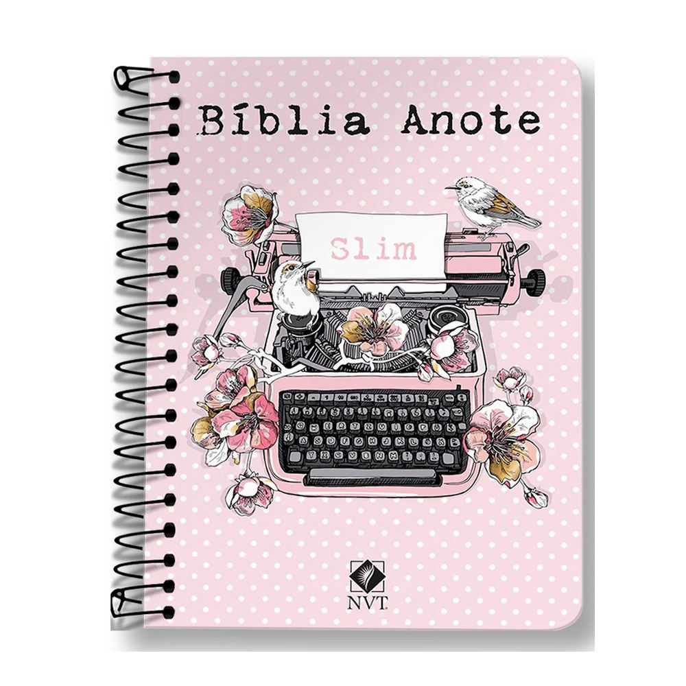Bíblia Anote Nvt Slim Espiral - Typo Rosa Bíblia Anote Nvt Slim Espiral - Typo Rosa